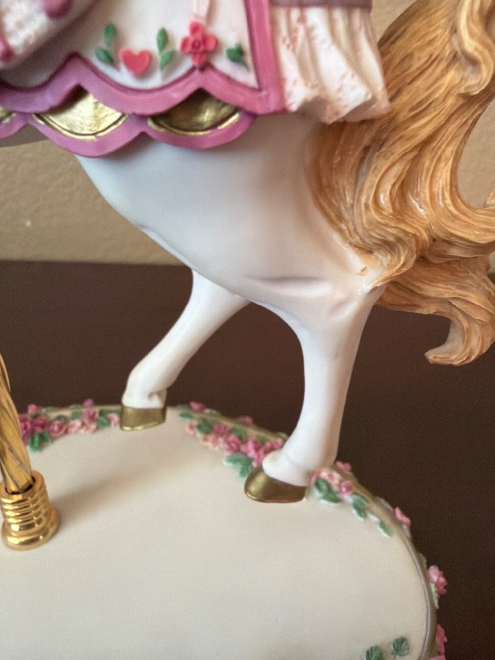 1996 San Francisco Music Box Carousel Horse Roses Butterflies All I Ask of You - Picture 14 of 15